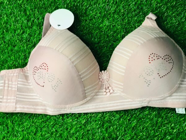 Love Print Light Purple Bra